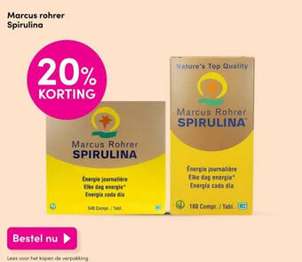 DA Marcus rohrer spirulina aanbieding