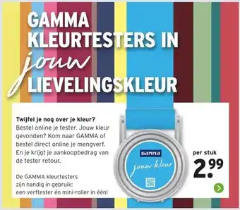 GAMMA GAMMA KLEURTESTERS aanbieding