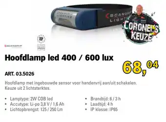 Toolspecial Scangrip Hoofdlamp led 400/600 lux | 03.5026 aanbieding