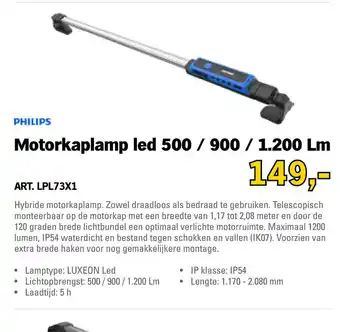 Toolspecial Philips Motorkaplamp led 500/900/1.200Lm | LPL73X1 aanbieding