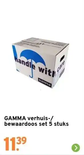 GAMMA Gamma verhuis-/ bewaardoos set 5 stuks aanbieding