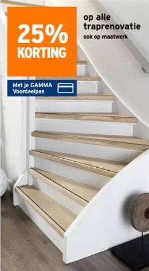 GAMMA op alle traprenovatie ook op maatwerk aanbieding