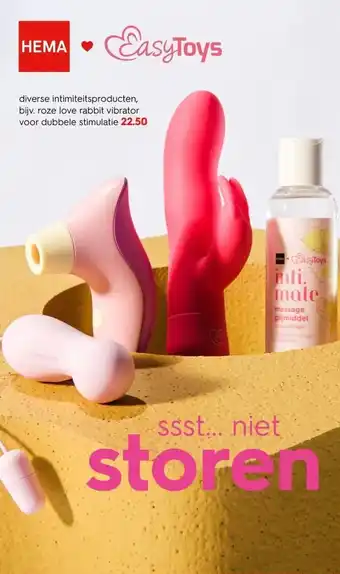 HEMA Diverse intimiteitsproducten, bijv. roze love rabbit vibrator voor dubbele stimulatie 22.50 aanbieding