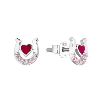 Douglas Amor oorbellen voor meisjes, 925 sterling zilver, zirkonia (synth.) | hoefijzer aanbieding