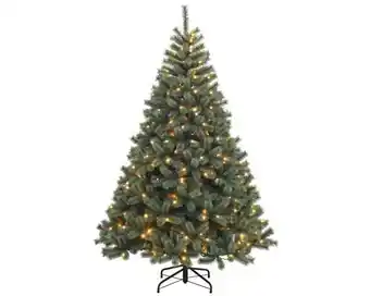 Hornbach Lafiora kunstkerstboom chamonix blauw h 215 cm met 300 led lampjes warmwit aanbieding