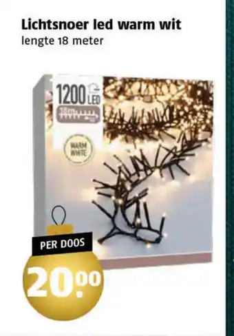Poiesz Lichtsnoer led warm wit lengte 18 meter aanbieding