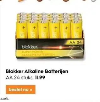 Blokker Alkaline Batterijen AA 24 stuks aanbieding