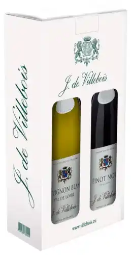 Gall & Gall J. de villebois sauvignon blanc & pinot noir cadeaupakket 2x75cl wijn aanbieding