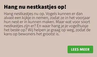 Intratuin Hang nu nestkastjes op! aanbieding