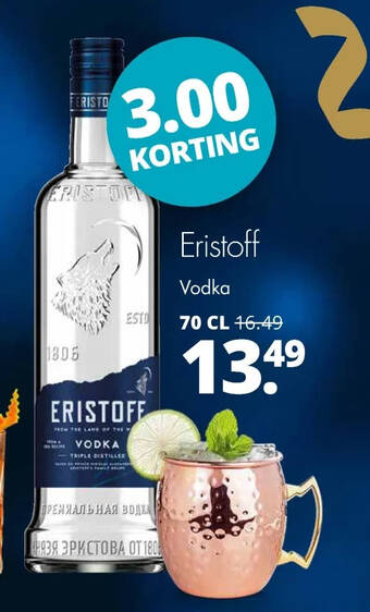 Mitra Eristoff vodka aanbieding
