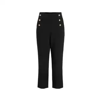 Spartoo Broek vila trousers winnie wide 7/8 - black aanbieding