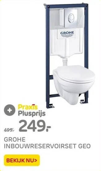 Praxis Inbouwreservoirset geo aanbieding
