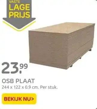Praxis Osb plaat aanbieding