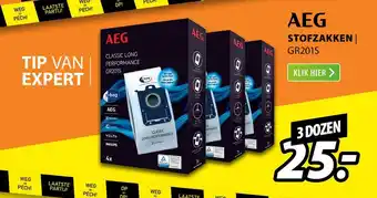 Expert AEG Stofzakken 3 dozen aanbieding