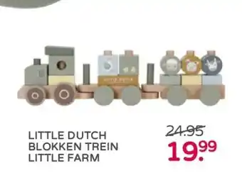 Prenatal Little dutch blokken trein little farm aanbieding