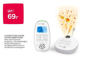 Prenatal Luvion icon clear 75 pro babyfoon aanbieding