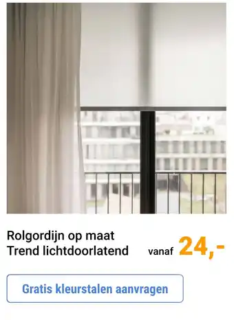 Raamdecoratie.com Rolgordijn op maat trend lichtdoorlatend aanbieding