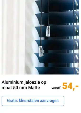 Raamdecoratie.com Aluminium jaloezie op maat 50 mm matte aanbieding