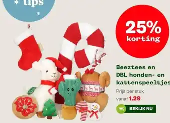 Welkoop Beeztees en DBL honden- en kattenspeeltjes aanbieding