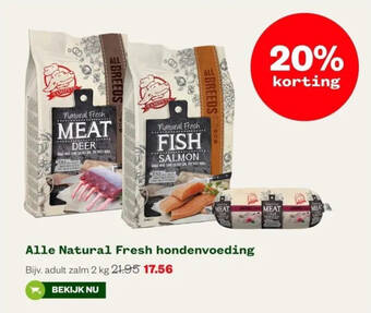Welkoop Alle Natural Fresh hondenvoeding aanbieding