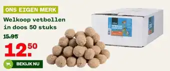 Welkoop Welkoop vetbollen in doos 50 stuks aanbieding