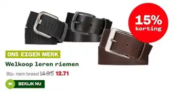 Welkoop Welkoop leren riemen aanbieding