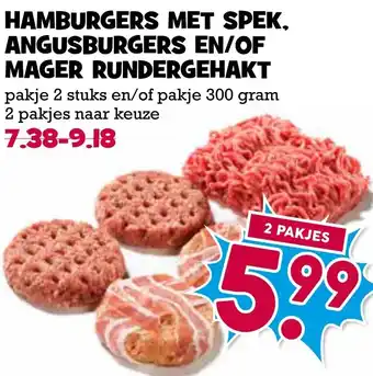 Boon`s Markt Hamburgers met spek, angusburgers en/of mager rundergehakt aanbieding