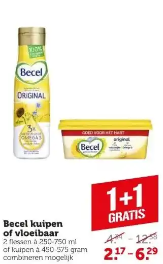 Coop Becel kuipen of vloeibaar aanbieding