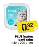 Coop Plus katten paté zalm aanbieding