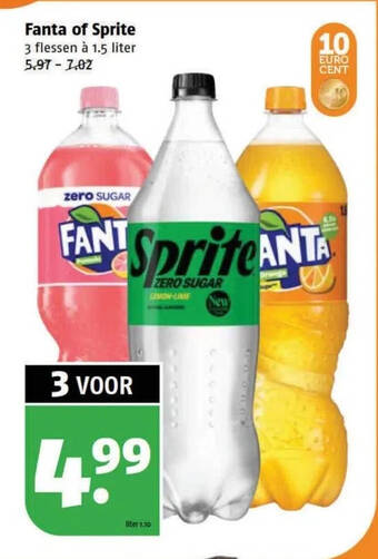 Poiesz Fanta of sprite aanbieding