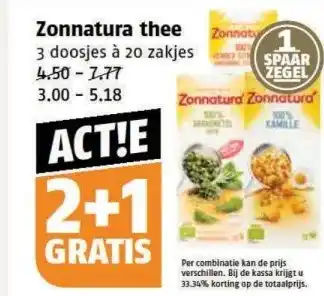 Poiesz Zonnatura thee aanbieding