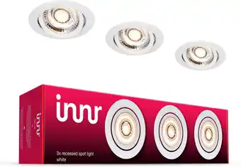 Amazon Innr smart led recessed spot light (3-pack), compatibel met philips hue*, alexa & google (bridge vereist), dimbare led-plafon aanbieding