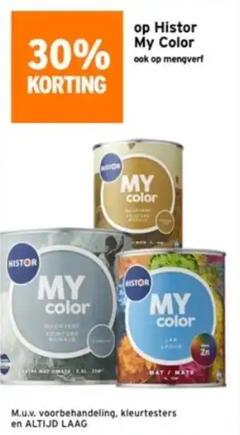 GAMMA op Histor My Color ook op mengverf aanbieding