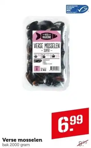 Coop Verse mosselen aanbieding