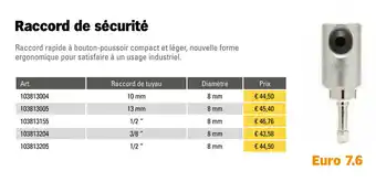 Toolspecial Cejn Raccord de securite Euro 7.6 | 103813004 aanbieding