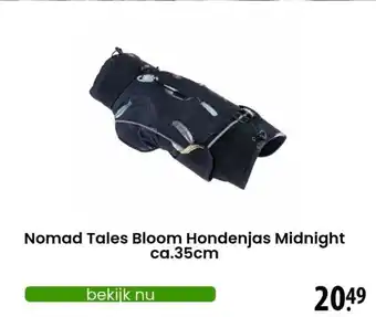 Zooplus Nomad Tales Spirit Hondenregenjas Copper Nomad Tales Bloom Hondenjas Midnight ca.35cm aanbieding