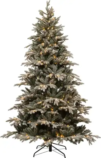 Intratuin Intratuin kunstkerstboom glis besneeuwd met 380 lampjes warm wit d 140 h 215 cm aanbieding