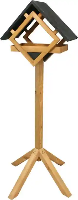 Intratuin Intratuin vogelvoederhuisje naturel 48 x 25 x 135 cm aanbieding