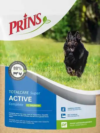 Welkoop Prins totalcare super active complete - hondenvoer - kip 10 kg aanbieding