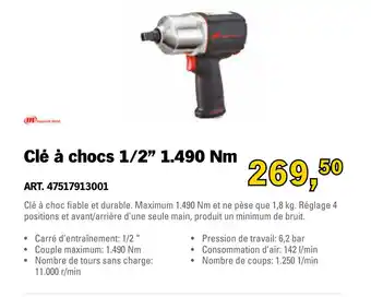 Toolspecial Ingersoll Rand Cle a choc 1/2" 1.490Nm | 47517913001 aanbieding