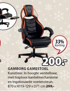 Jysk Gamborg gamestoel aanbieding