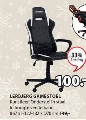 Jysk Lerbjerg gamestoel aanbieding
