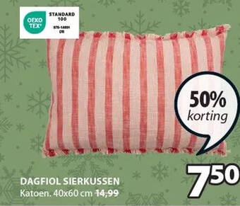 Jysk Dagfiol sierkussen aanbieding