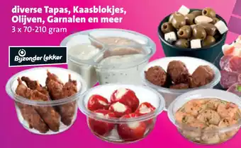 Nettorama Diverse tapas, kaasblokjes, olijven, garnalen en meer aanbieding