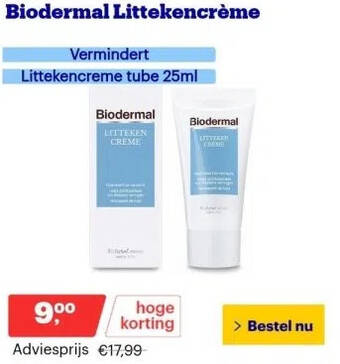 Bol.com Biodermal littekencrème aanbieding