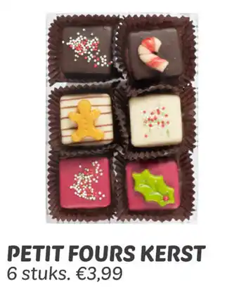 Dekamarkt PETIT FOURS KERST 6 stuks. aanbieding