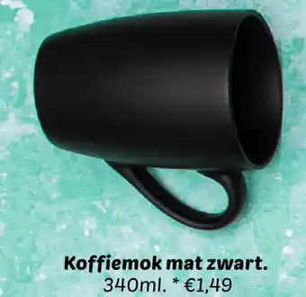 Dekamarkt Koffiemok mat zwart. 340ml. aanbieding