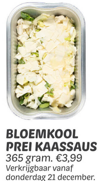 Dekamarkt BLOEMKOOL PREI KAASSAUS 365 gram. aanbieding