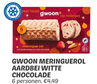 Dekamarkt GWOON MERINGUEROL AARDBEI WITTE CHOCOLADE aanbieding