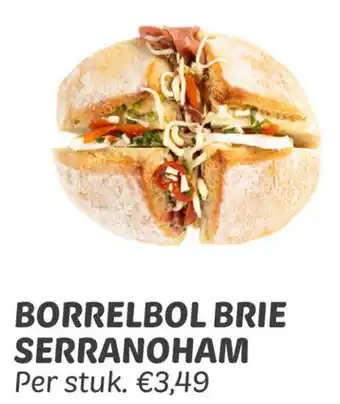 Dekamarkt BORRELBOL BRIE SERRANOHAM aanbieding